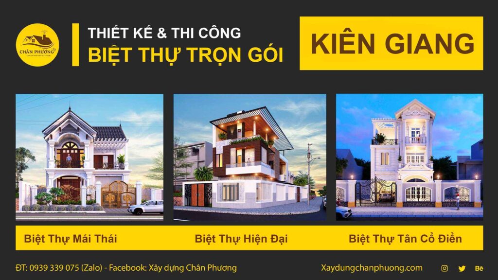 Thiết kế & Xây biệt thự Kiên Giang | Giá xây biệt thự Kiên Giang 2022