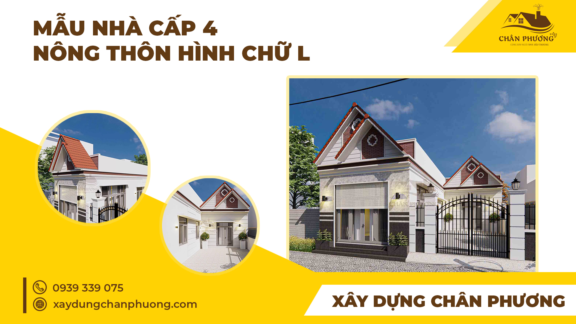 Mẫu nhà cấp 4 chữ L