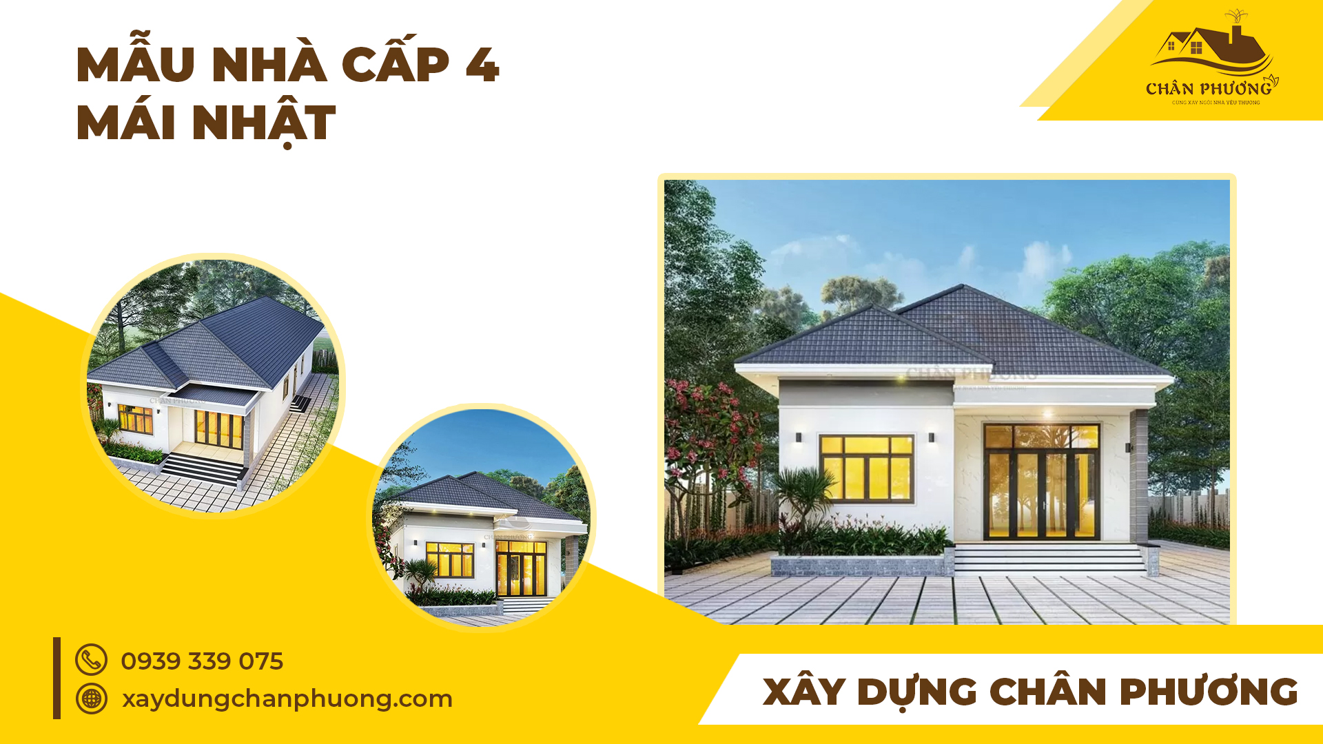 Mẫu nhà cấp 4 mái nhật