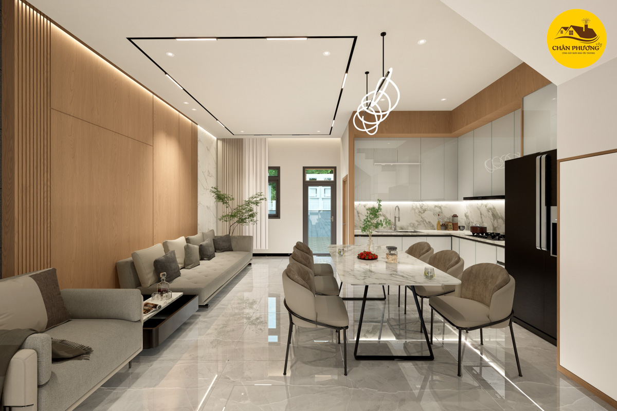Nội thất nhà ống hiện đại sang trọng